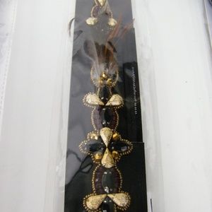 Pink Pewter Emery Gold/Black Headband